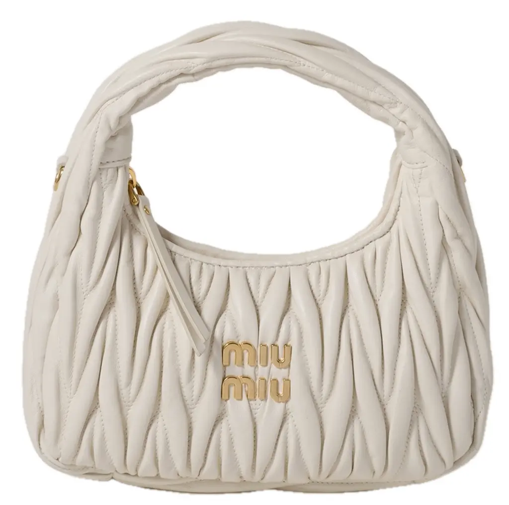 Túi Miu Miu Wander Matelassé Bag 'White' 5BC125-N88-F0009-V-OOY