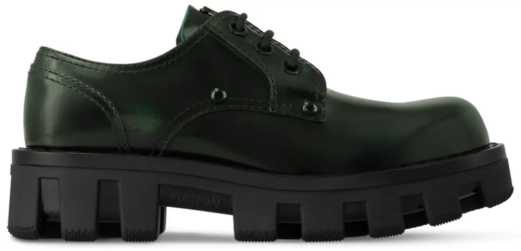 Giày Louis Vuitton LV Checker Derbies 'Green' 1AH359