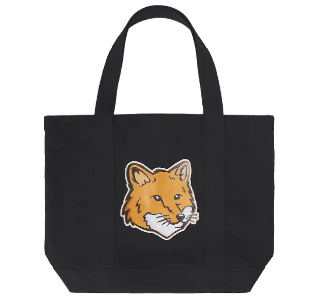Túi Maison Kitsune Fox Head Tote Bag 'Black' LW05101WW0050-P199