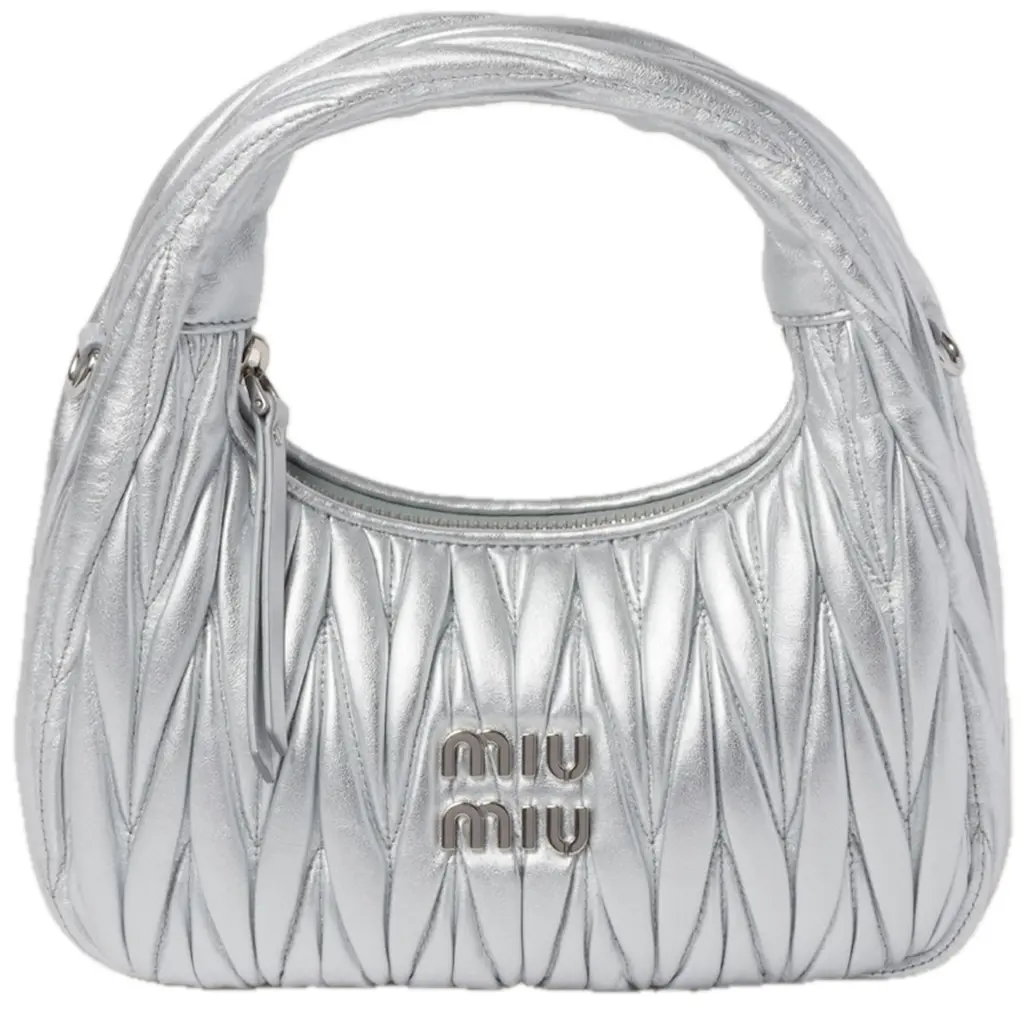 Túi Miu Miu Wander Matelassé Bag 'Silver' 5BC125-N88-F0118-V-OOY