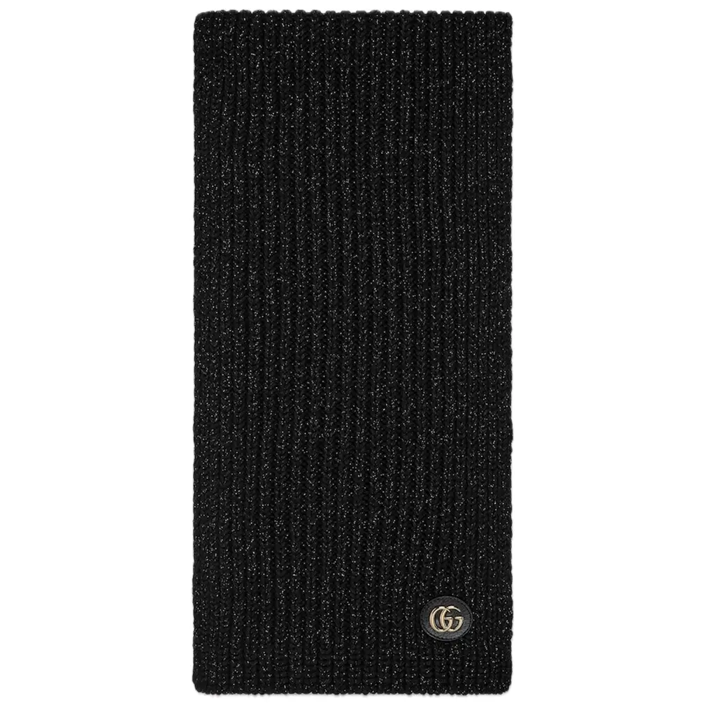 Khăn Gucci Wool Cable Knit Scarf 'Black' 809176-3GAAB-1060