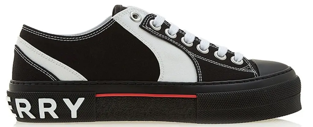 Giày Burberry Colorblock Low Top Canvas 'Black' 8056929
