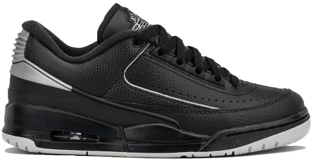 Giày Nike Air Jordan 2/3 GS 'Black Metallic Silver' FD0384-001