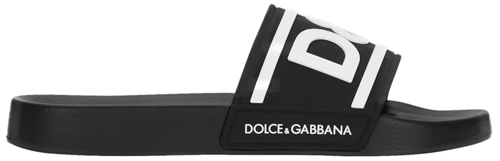 Dép Dolce & Gabbana Rubber Beachwear Sliders DG Logo 'Black' CS2072-AQ858-89690