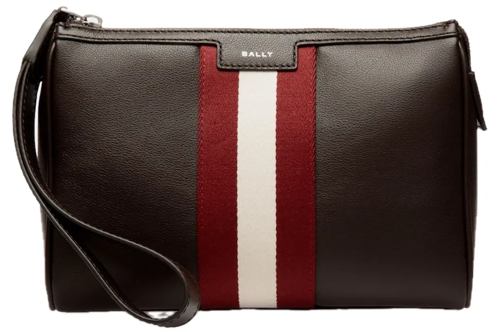 Túi Bally Code Pouch 'Ebano' 6310596