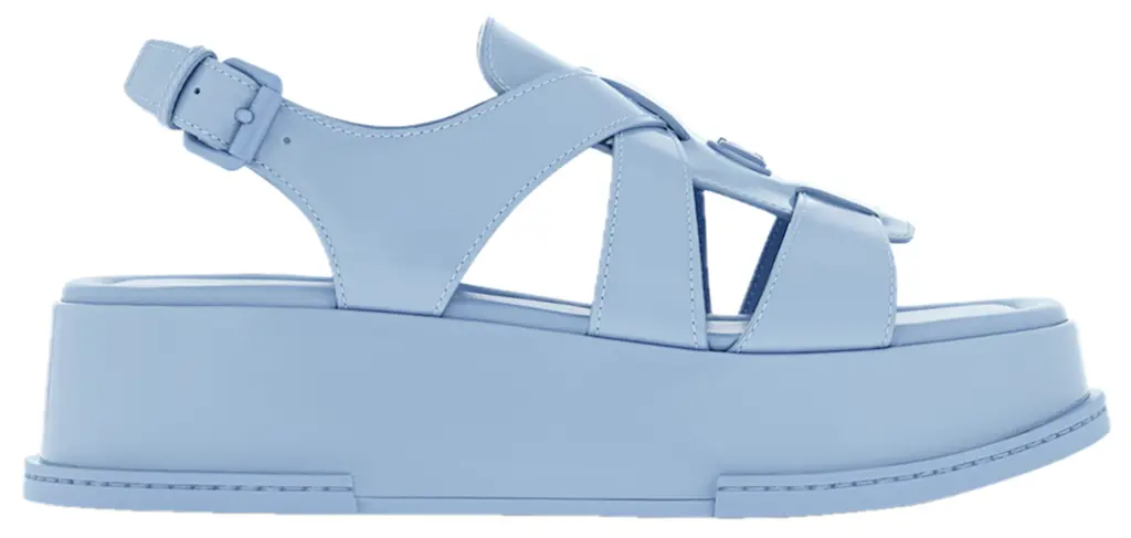 Dép Louis Vuitton Maya Platform Sandals 'Light Blue' 1AGY10