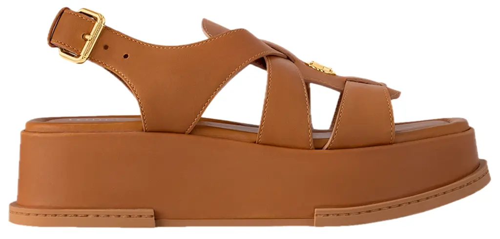 Dép Louis Vuitton Maya Flatform Sandals 'Cognac' 1ACYKL