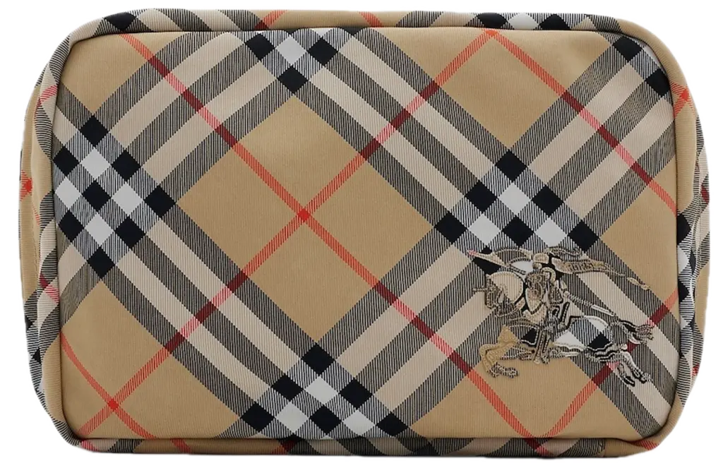 Túi Burberry Check Travel Pouch 'Beige' 80927071