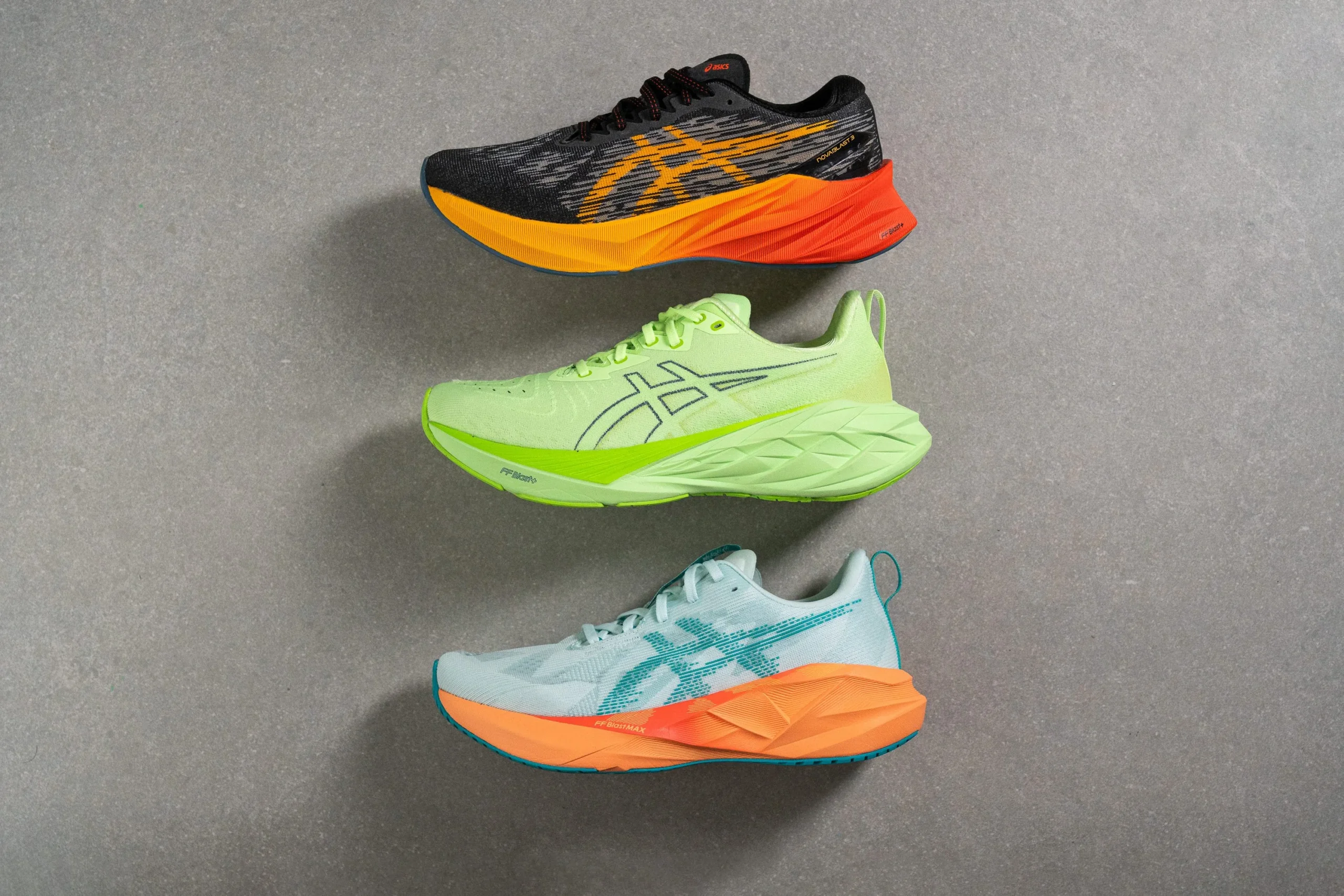 Hinh anh 2: Hinh anh cac doi giay chay bo hang dau nam 2025 cua Asics, Hoka, Saucony, Adidas va Nike.