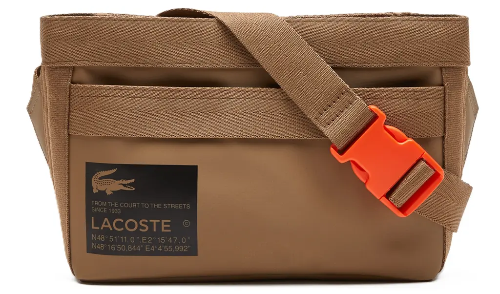 Túi Lacoste Signature Print Water-Repellent 'Brown' NH4035OU-K88