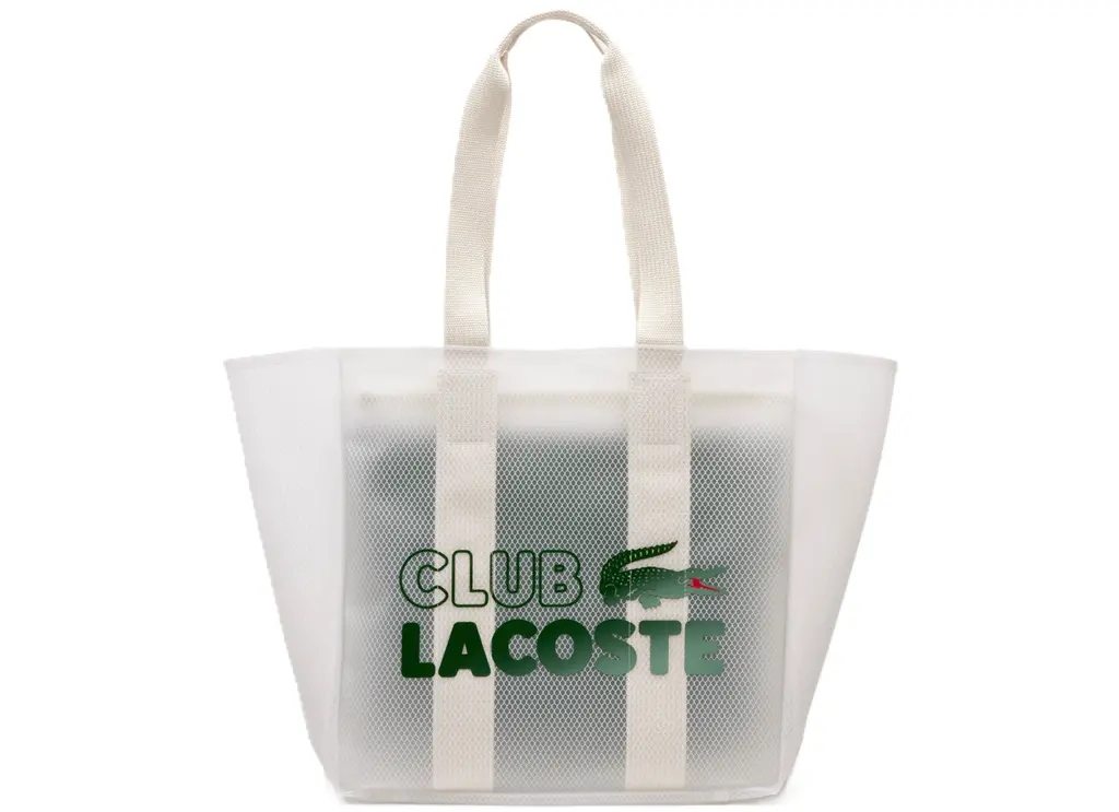 Túi Lacoste Transparent Tote 'White' NU4150PB
