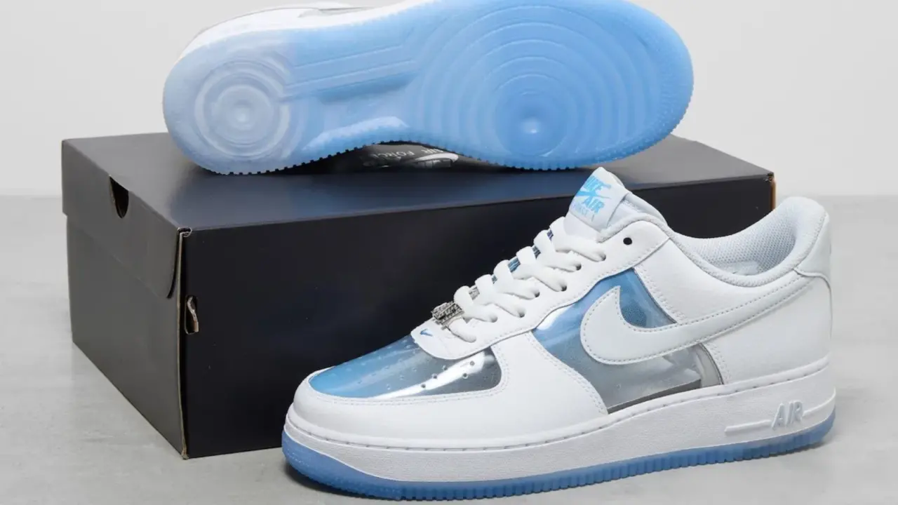 Hinh anh 1: Nike Air Force 1 Low Invisible Woman 2.0 voi thiet ke trong suot va phoi mau tinh te