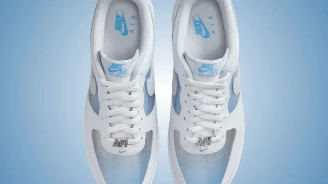 Hinh anh 2: Nike Air Force 1 Low Invisible Woman 2.0 voi thiet ke trong suot va phoi mau tinh te