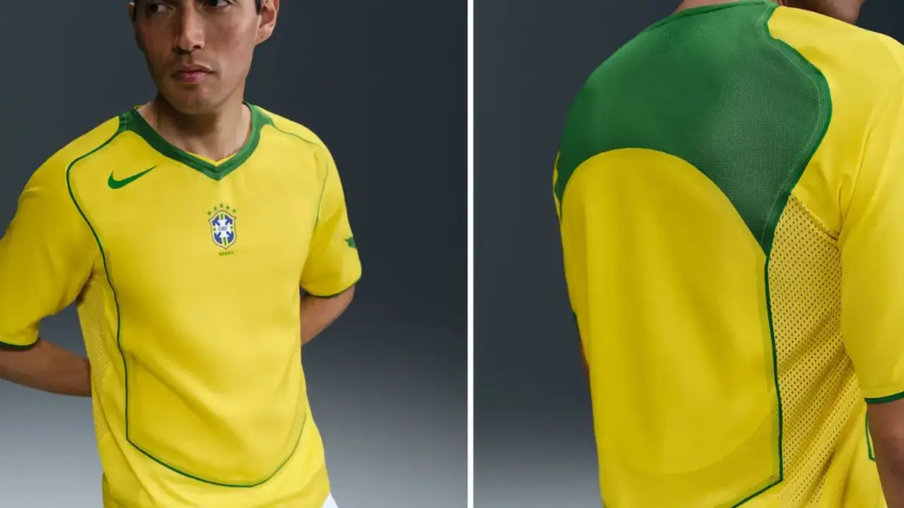 Hinh anh 1: Ao dau Brazil Total 90 nam 2004 do Nike tai phat hanh