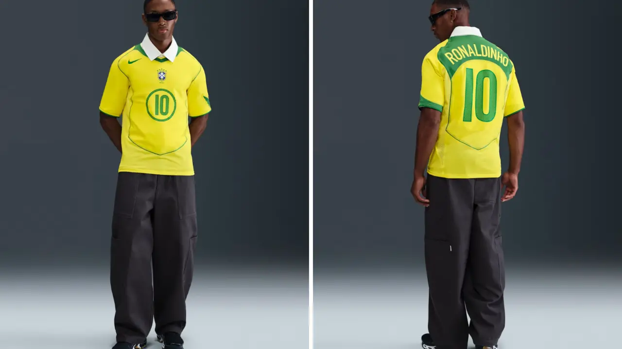 Hinh anh 2: Ao dau Brazil Total 90 nam 2004 do Nike tai phat hanh