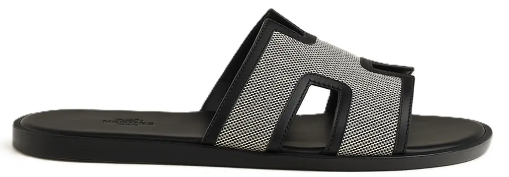 Dép Hermes Izmir Canvas Sandal 'Black' H251899Z-HPN