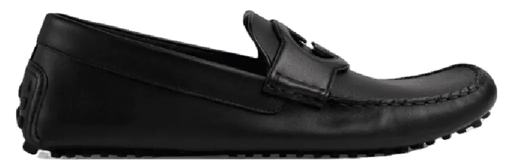 Giày Gucci Moccasin Interlocking G Driver 'Black Soft Leather' 730148-1XH60-1000