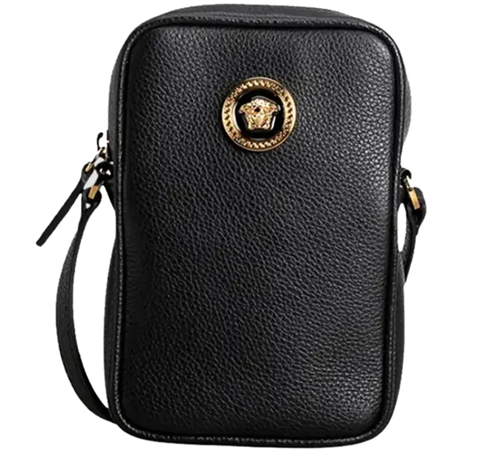 Túi Versace Medusa Logo In Leather 'Black' 1008863