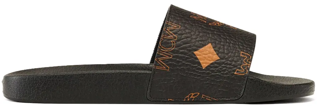 Dép MCM Maxi Visetos Slides 'Black Orange' MESDAMM01BK036