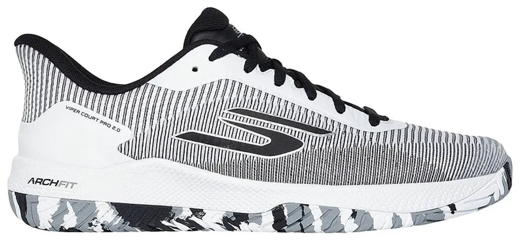 Giày Skechers Viper Court Pro 'White Black' 246109C-WBK