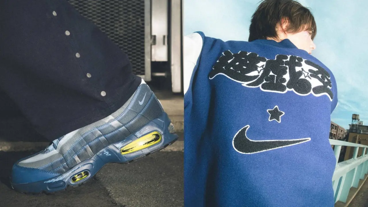 Hinh anh 8: Hinh anh Harajuku x Nike Air Max 95 phien ban moi tu atmos, noi bat voi sac xanh jade va chi tiet HRJK.