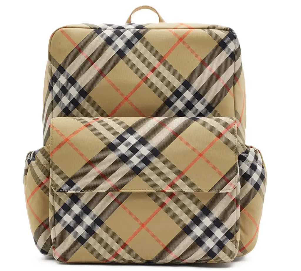 Balo Burberry Check Nylon Backpack 'Sand' 80898461