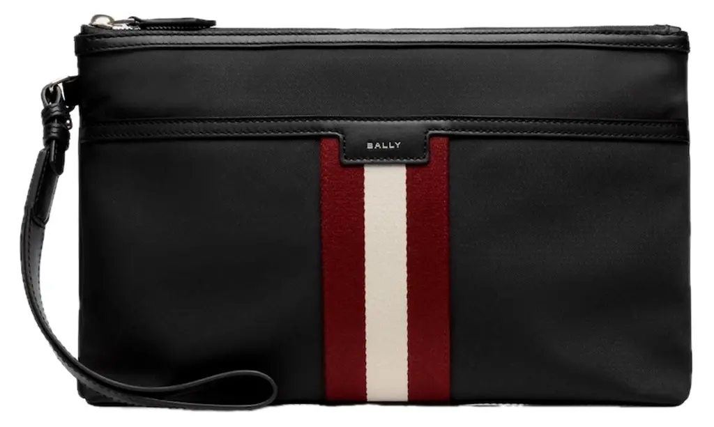 Túi Bally Code Pouch 'Black' 6310504