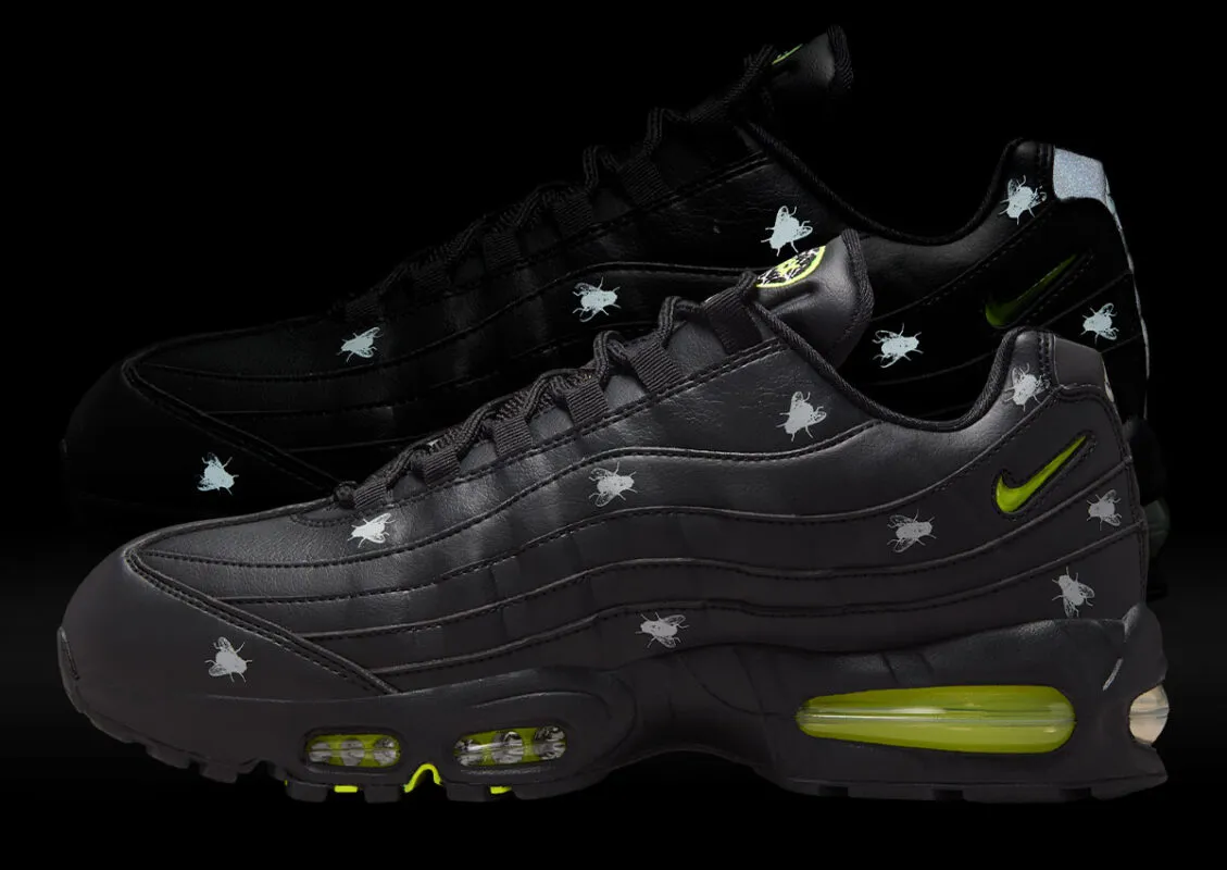 Hinh anh 3: Nike Air Max 95 va Air Force 1 Houseflies - Bo suu tap Halloween 2025 voi chi tiet ruoi am anh va thiet ke doc dao.