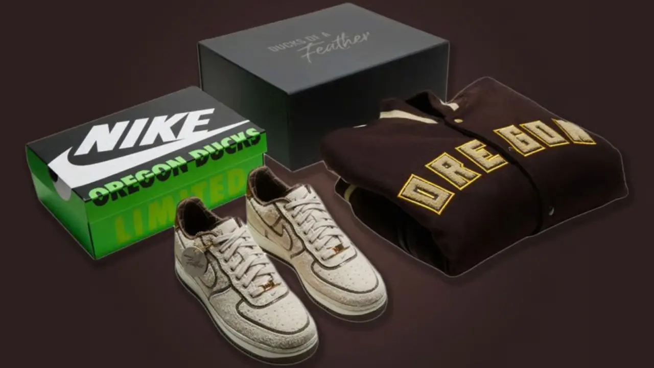 Hinh anh 6: Hinh anh giay Oregon Ducks PE doc quyen tu Nike, bieu tuong cua su sang tao va niem tu hao doi bong.