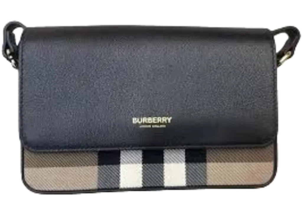 Túi Burberry Check Leather ‘Black’ 8084028