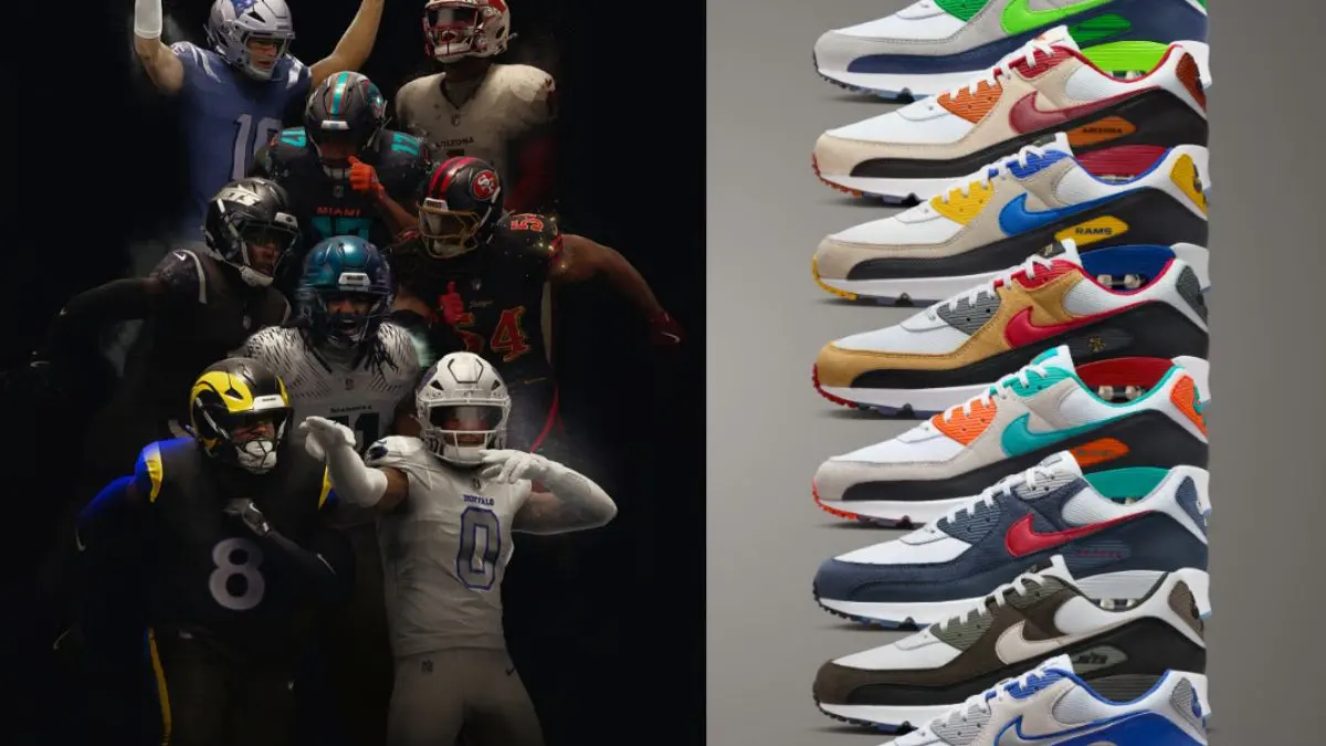 Hinh anh 1: Nike Air Max 90s Rivals Pack voi phoi mau doi bong NFL