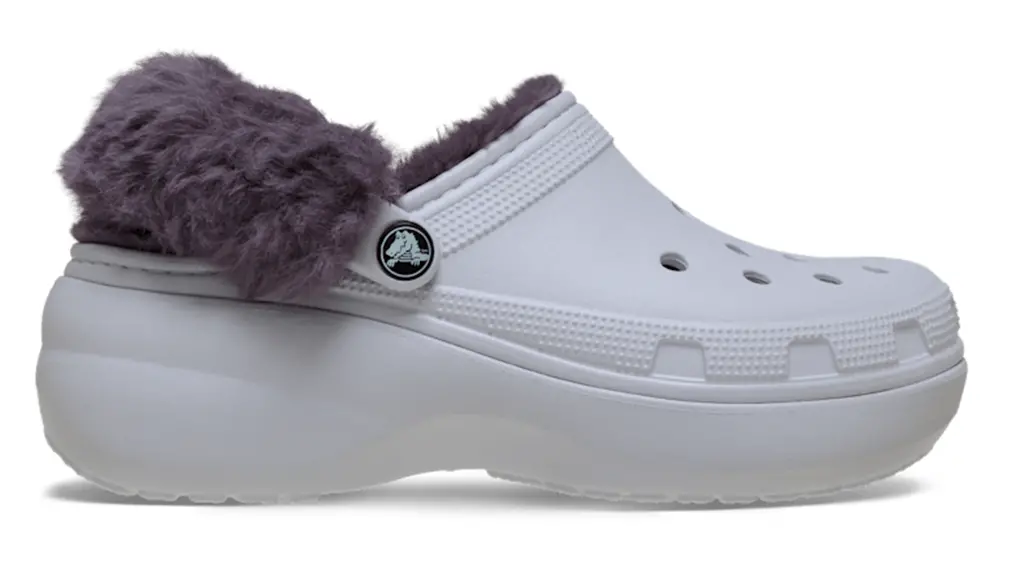 Dép Crocs Classic Platform Fuzz Lined 'Frosted Grape' 212854-5BO