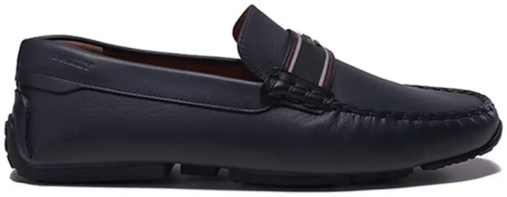 Giày Bally Moccasin Leather 'Navy' 6301728