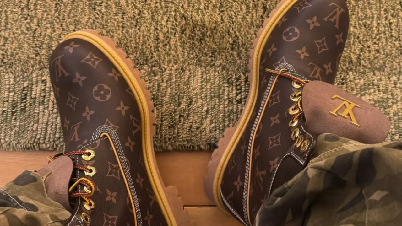 Hinh anh 6: Doi boots Louis Vuitton x Timberland phien ban gioi han 50 doi do Pharrell Williams thiet ke