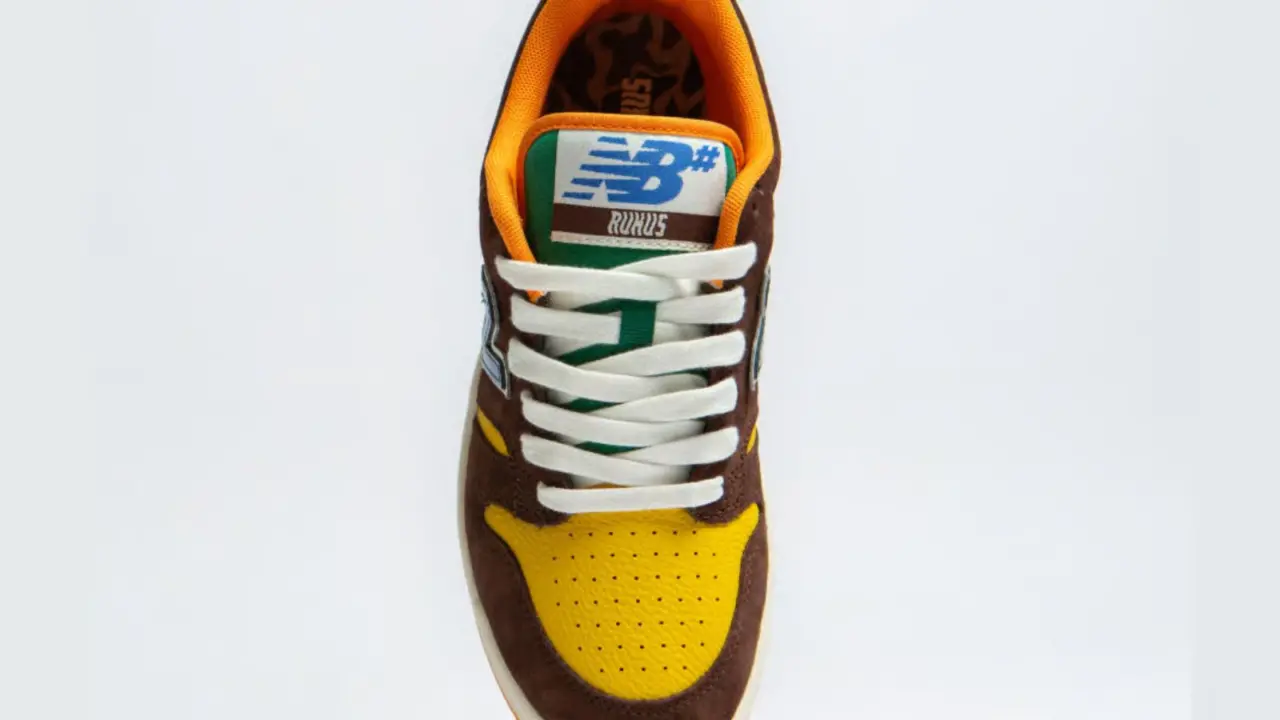 Hinh anh 7: Giay New Balance x Rukus 480 'Mallard Duck' voi thiet ke lay cam hung tu san vit o Louisiana.