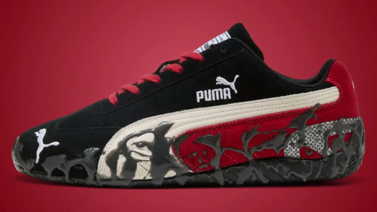 Hinh anh 1: Hinh anh giay A$AP Rocky x Puma Speedcat voi thiet ke goop doc dao