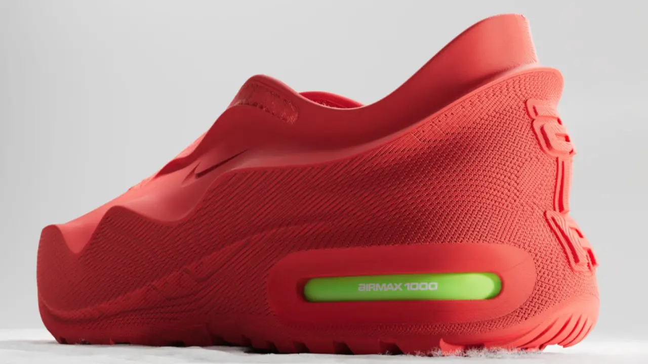 Hinh anh 1: Giay Nike Air Max 1000 Red Atomic Green voi thiet ke 3D va bot khi noi bat