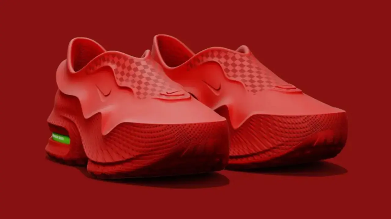 Hinh anh 4: Giay Nike Air Max 1000 Red Atomic Green voi thiet ke 3D va bot khi noi bat