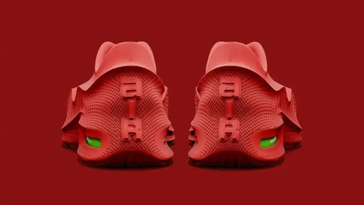 Hinh anh 5: Giay Nike Air Max 1000 Red Atomic Green voi thiet ke 3D va bot khi noi bat
