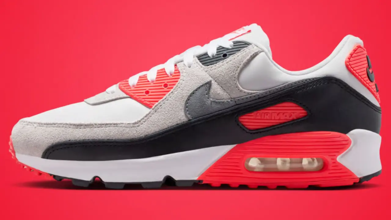 Hinh anh 1: Nike Air Max 90 Infrared 3M voi thiet ke OG va panel phan quang