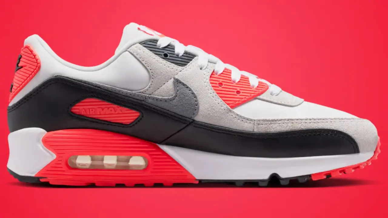 Hinh anh 2: Nike Air Max 90 Infrared 3M voi thiet ke OG va panel phan quang