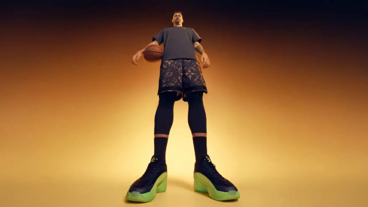 Hinh anh 2: Jordan Luka 5 cua Luka Doncic voi phoi mau Illusion Green va cong nghe ISOband