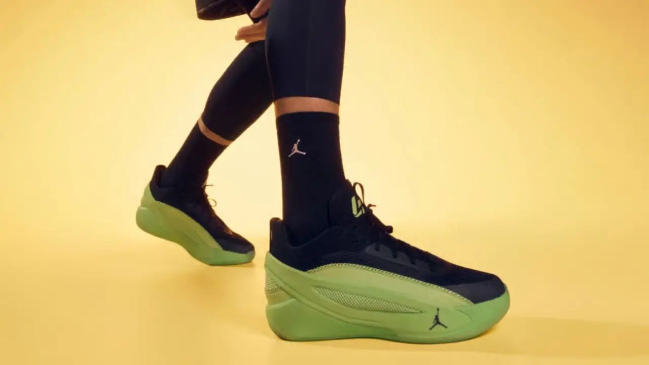Hinh anh 4: Jordan Luka 5 cua Luka Doncic voi phoi mau Illusion Green va cong nghe ISOband