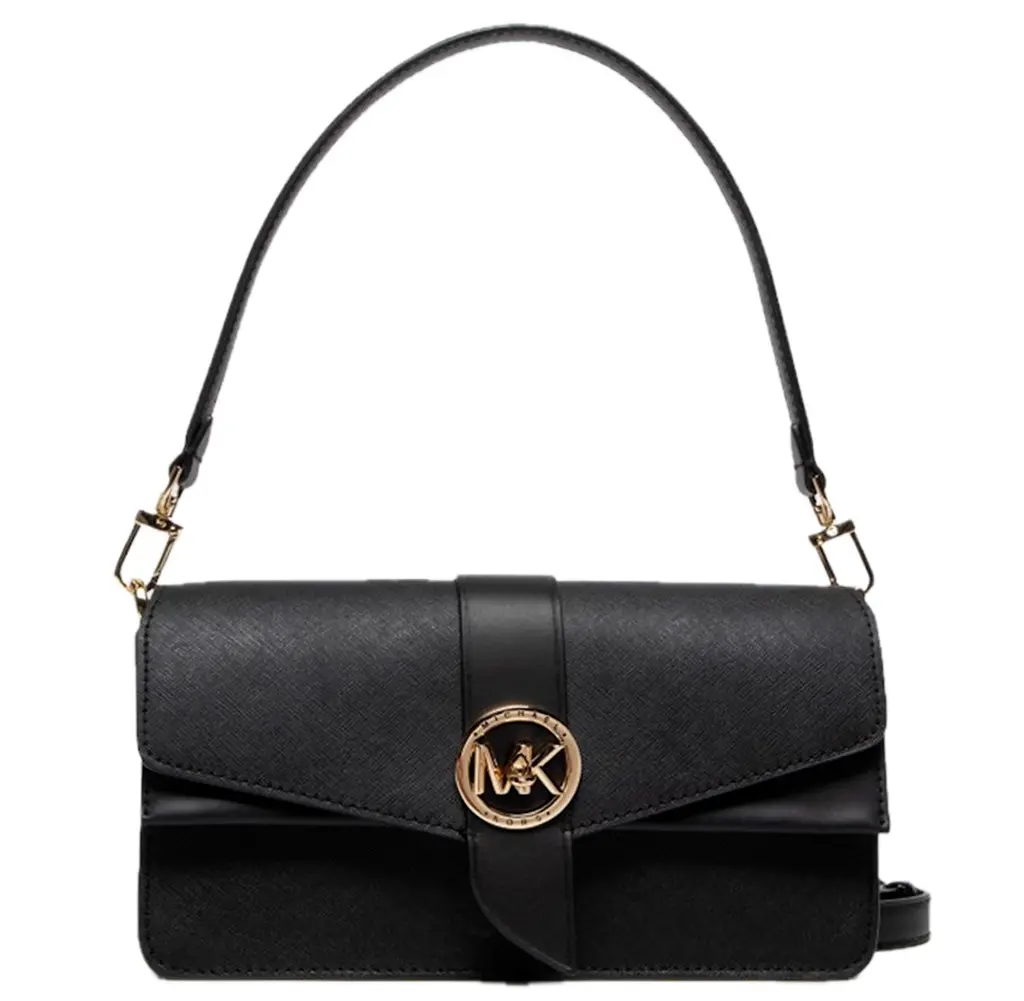 Túi Nữ Michael Kors Greenwich Medium Saffiano 'Black' 30H1GGRL2L-001