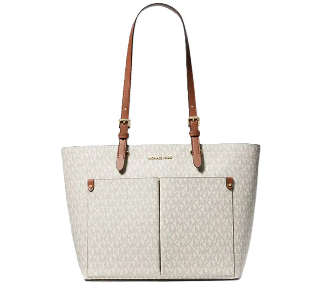 Túi Michael Kros Jet Set Medium Logo Pocket Tote Bag ‘Vanilla’ 35F3GTVT3B-VANILLA