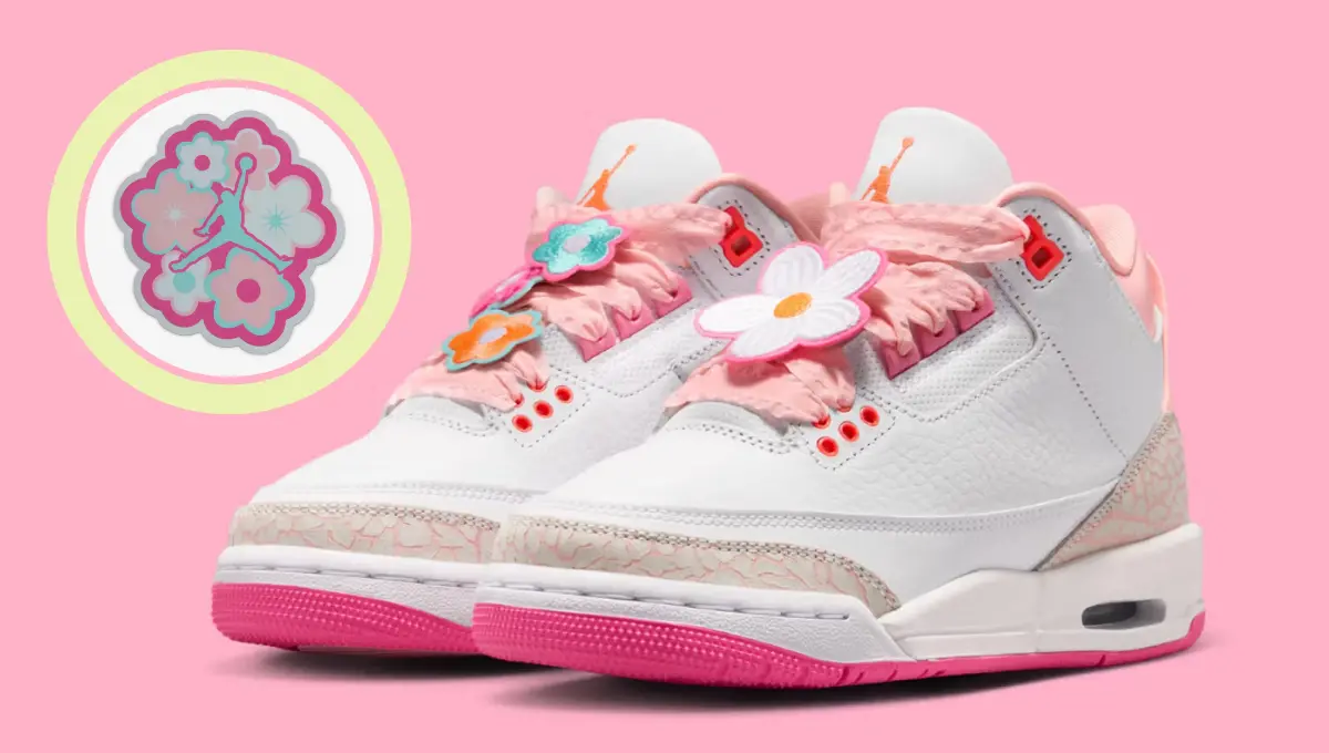 Air Jordan 3 “Spring Flowers” – phối màu floral cho trẻ em