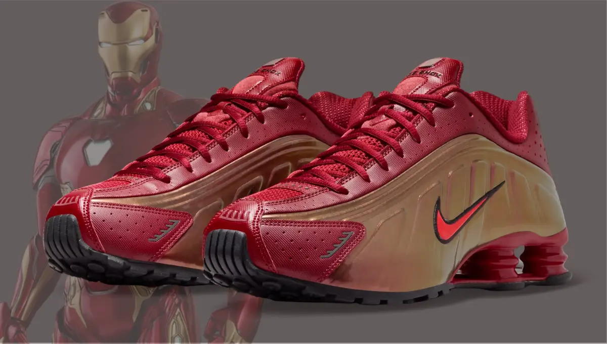 Nike Shox R4 “Iron Man” – phối màu biểu tượng siêu anh hùng