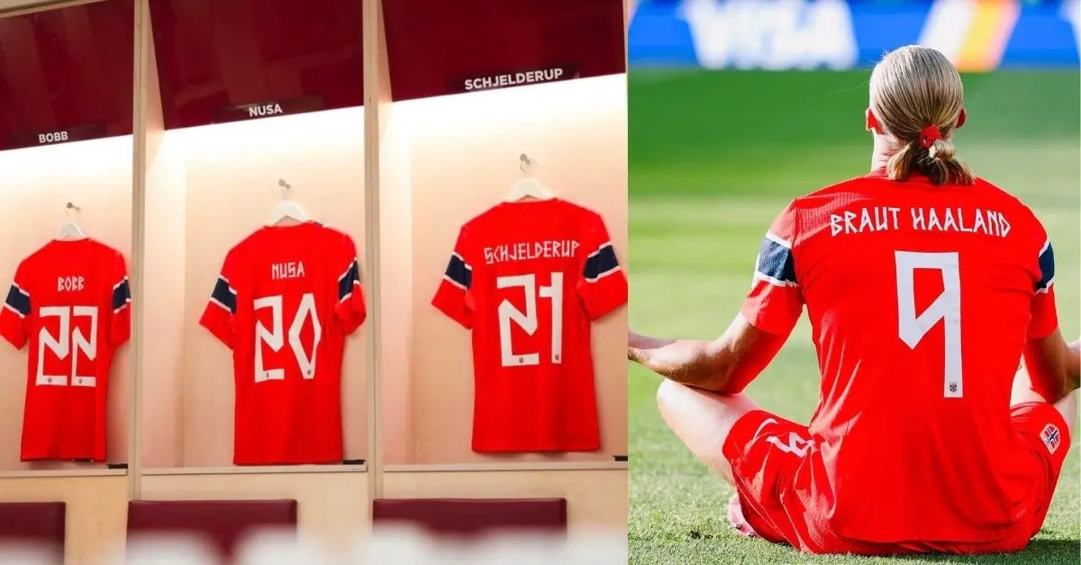 Áo đấu WC 2026 của Na Uy được lấy cảm hứng từ chữ Viking