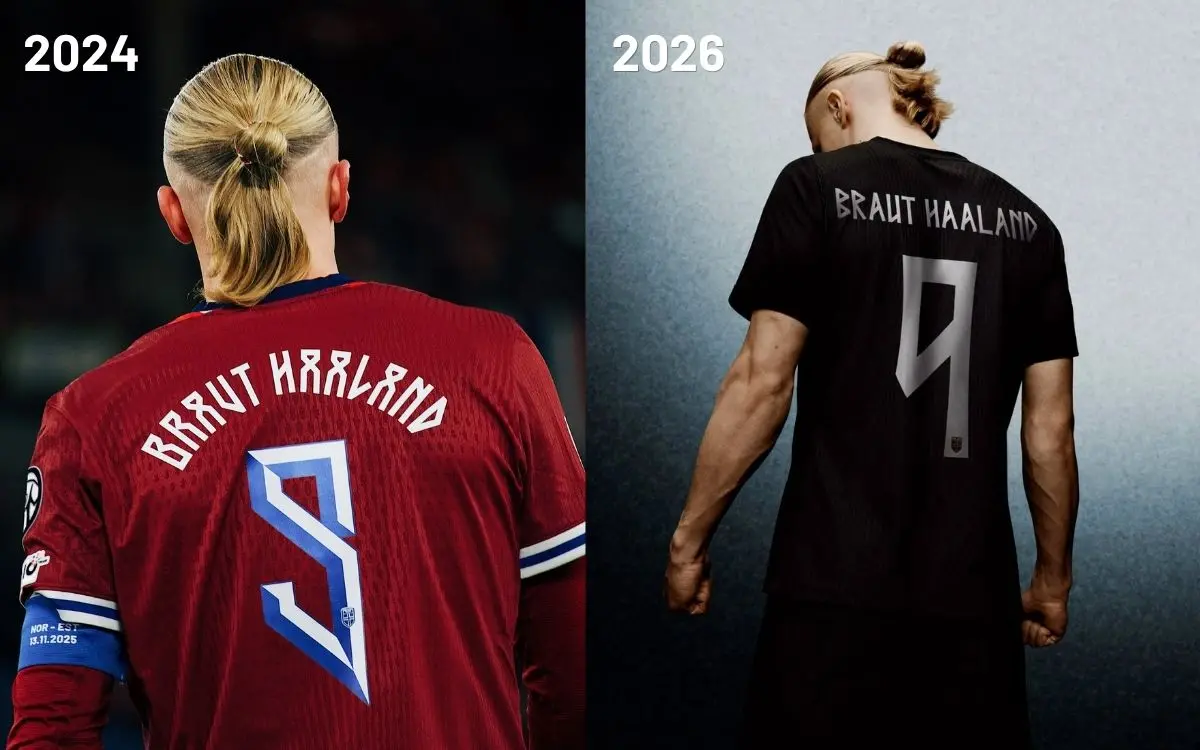 Áo đấu WC 2026 của Na Uy được lấy cảm hứng từ chữ Viking