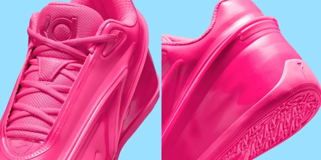 Giày bóng rổ Nike KD 19 "Bubble Gum Bounce" nổi bật với sắc hồng